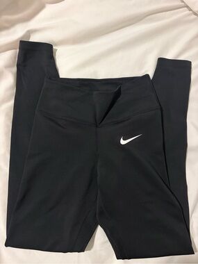 Nike Black Leggings with White Swoosh